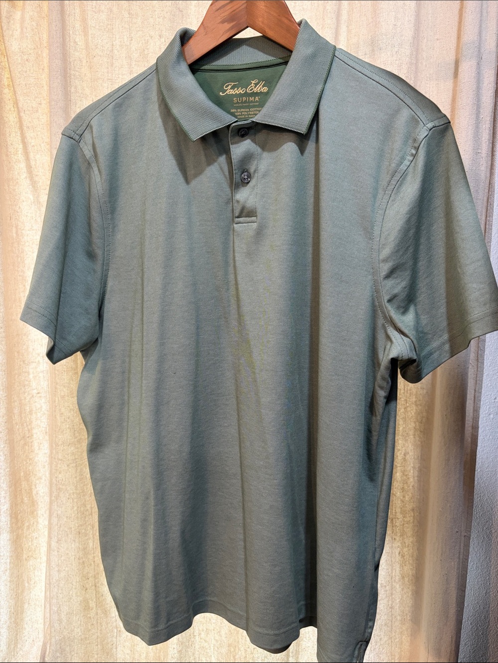 Tasso Elba Slate Green Short-Sleeve Polo